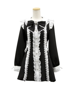 サイドレースアップフリルワンピース