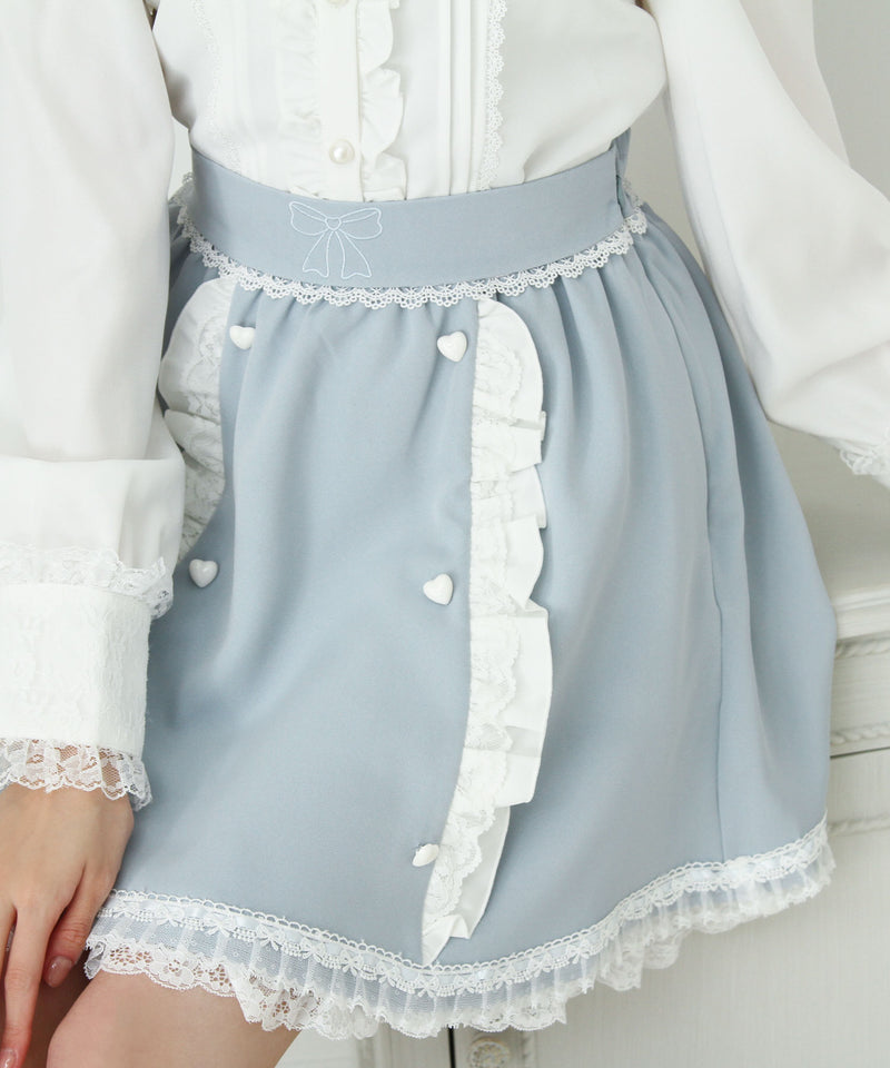 リボン刺繍ギャザースカート