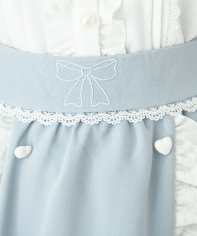 リボン刺繍ギャザースカート