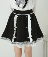 リボン刺繍ギャザースカート