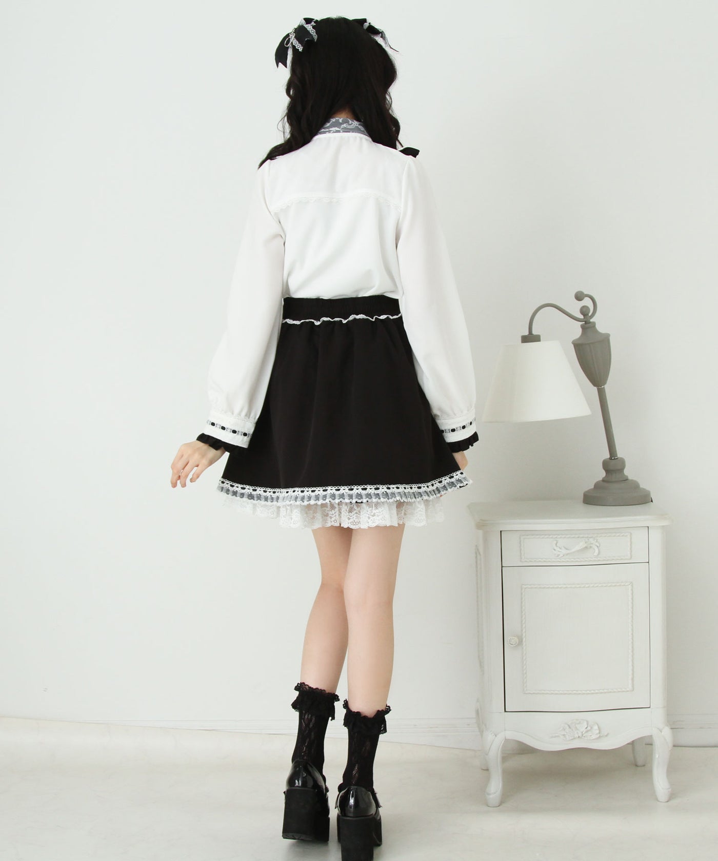 リボン刺繍ギャザースカート – レディースファッション通販の夢展望