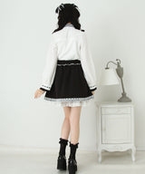 リボン刺繍ギャザースカート