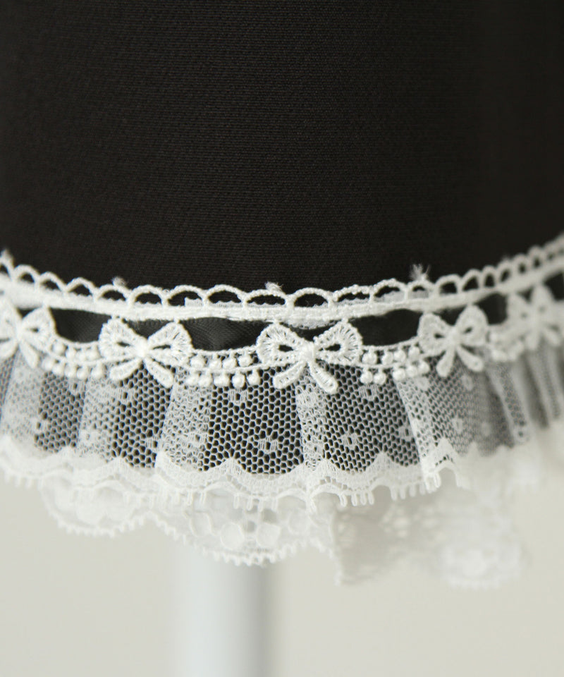 リボン刺繍ギャザースカート