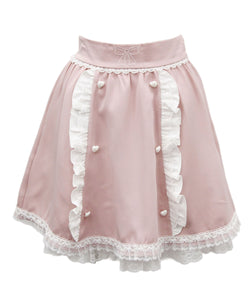 リボン刺繍ギャザースカート