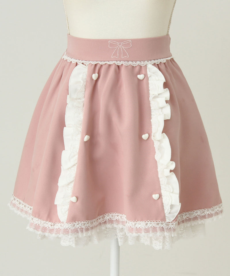 リボン刺繍ギャザースカート