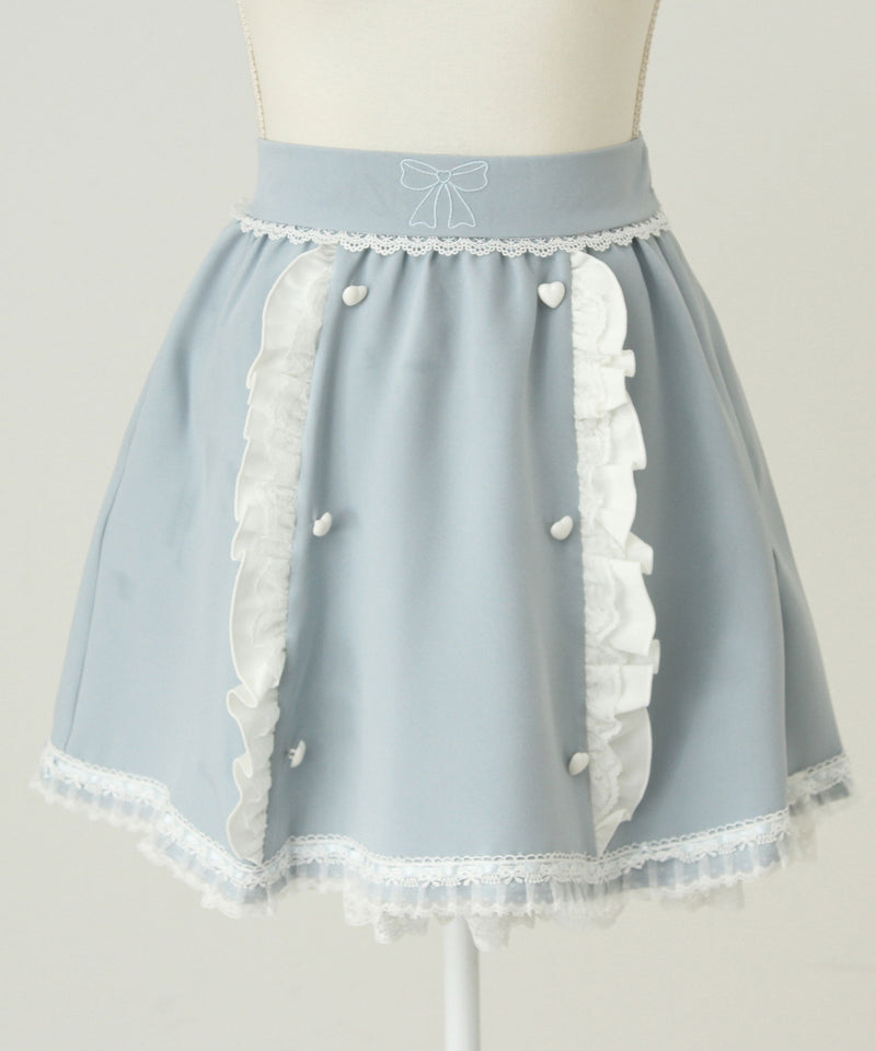 リボン刺繍ギャザースカート