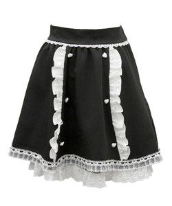 リボン刺繍ギャザースカート