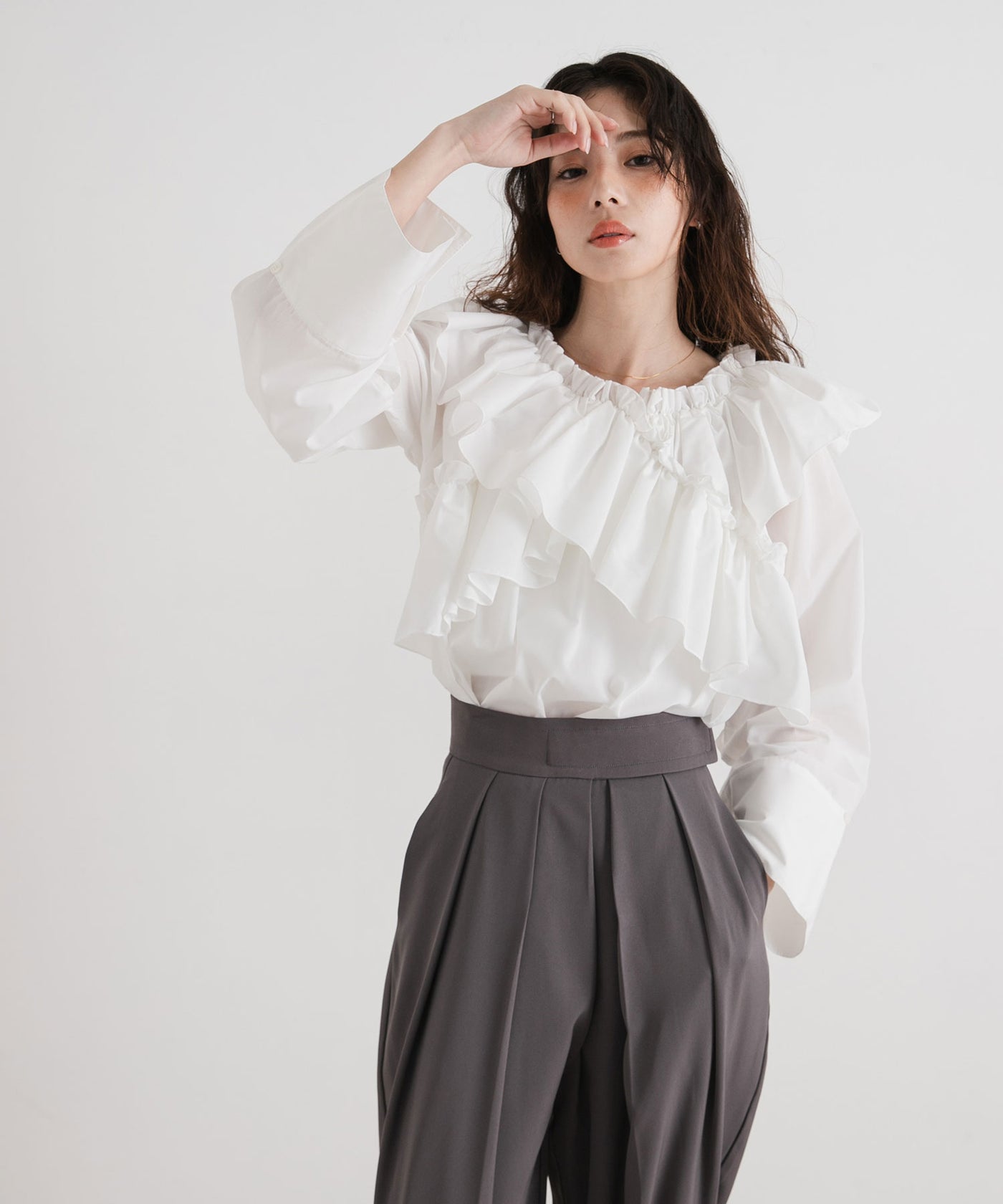 Me♡shéller 2wayオフショルフリルブラウス 2wayオフショルフリルブラウス – レディースファッション通販の