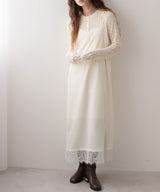 ツイルレースキャミワンピース