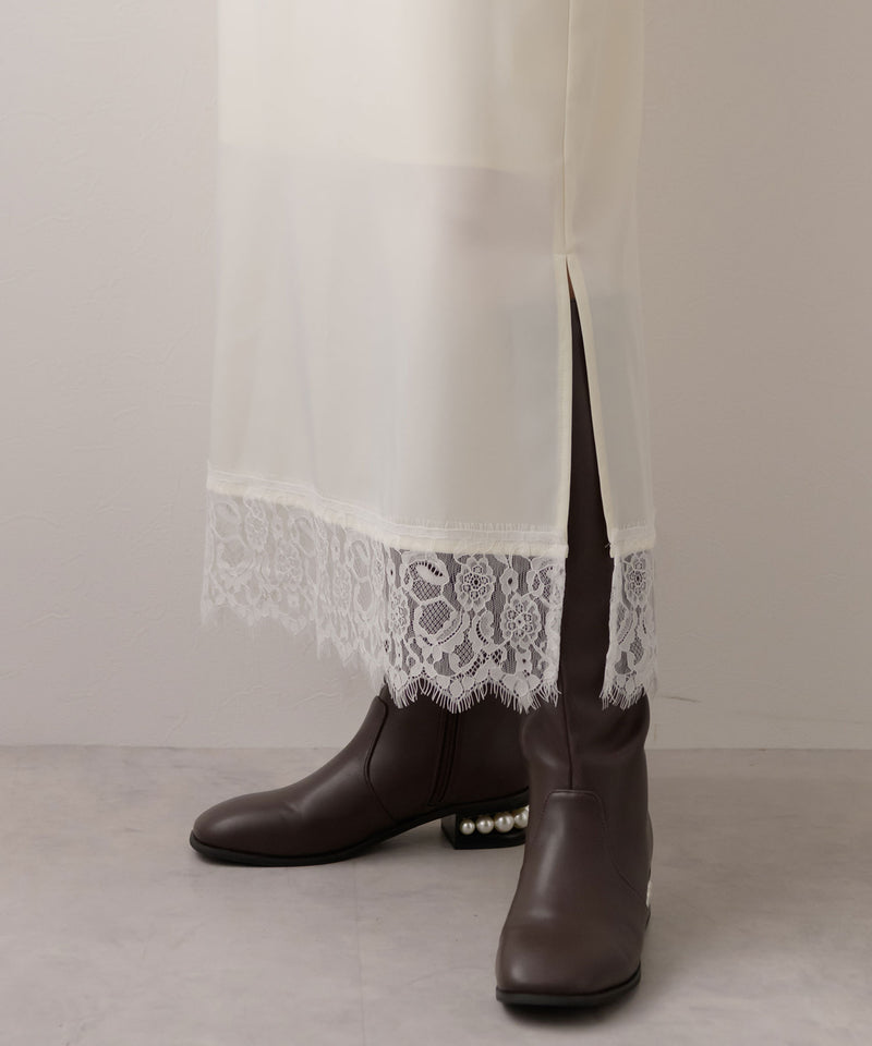 ツイルレースキャミワンピース