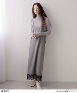 ツイルレースキャミワンピース