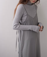 ツイルレースキャミワンピース