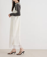 ツイルレースキャミワンピース