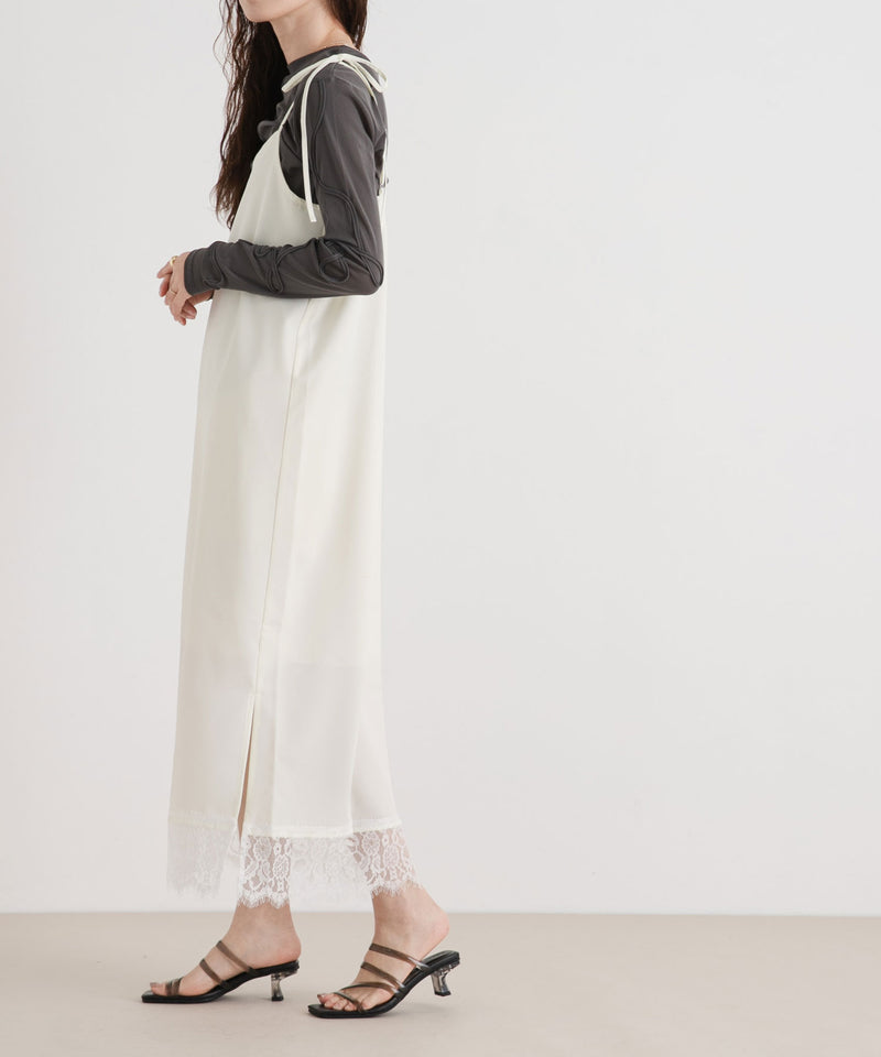 ツイルレースキャミワンピース