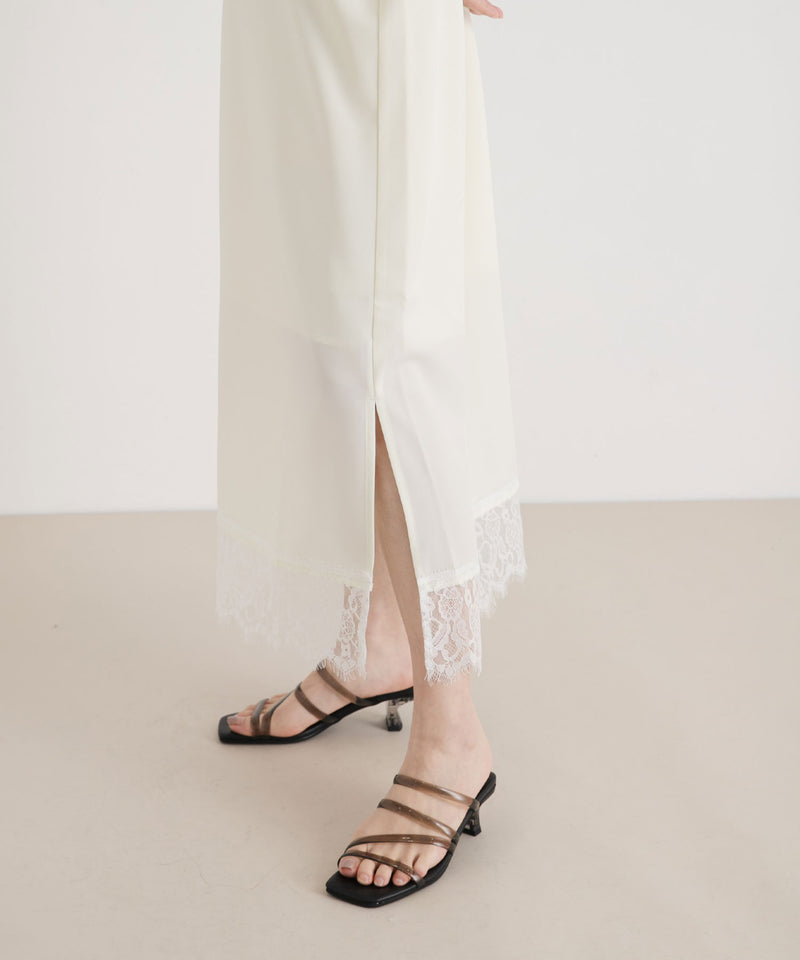 ツイルレースキャミワンピース