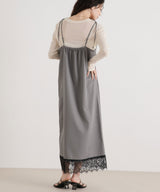 ツイルレースキャミワンピース