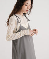 ツイルレースキャミワンピース