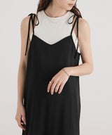 ツイルレースキャミワンピース