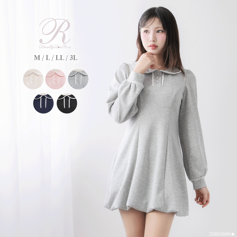 Karen Millen：ドット バルーン ミニワンピース ポロカラー バルーンミニワンピース FX25L077【Fano Studios