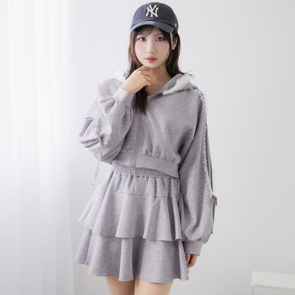 サイドラインフリルジャージsetup – レディースファッション通販の夢