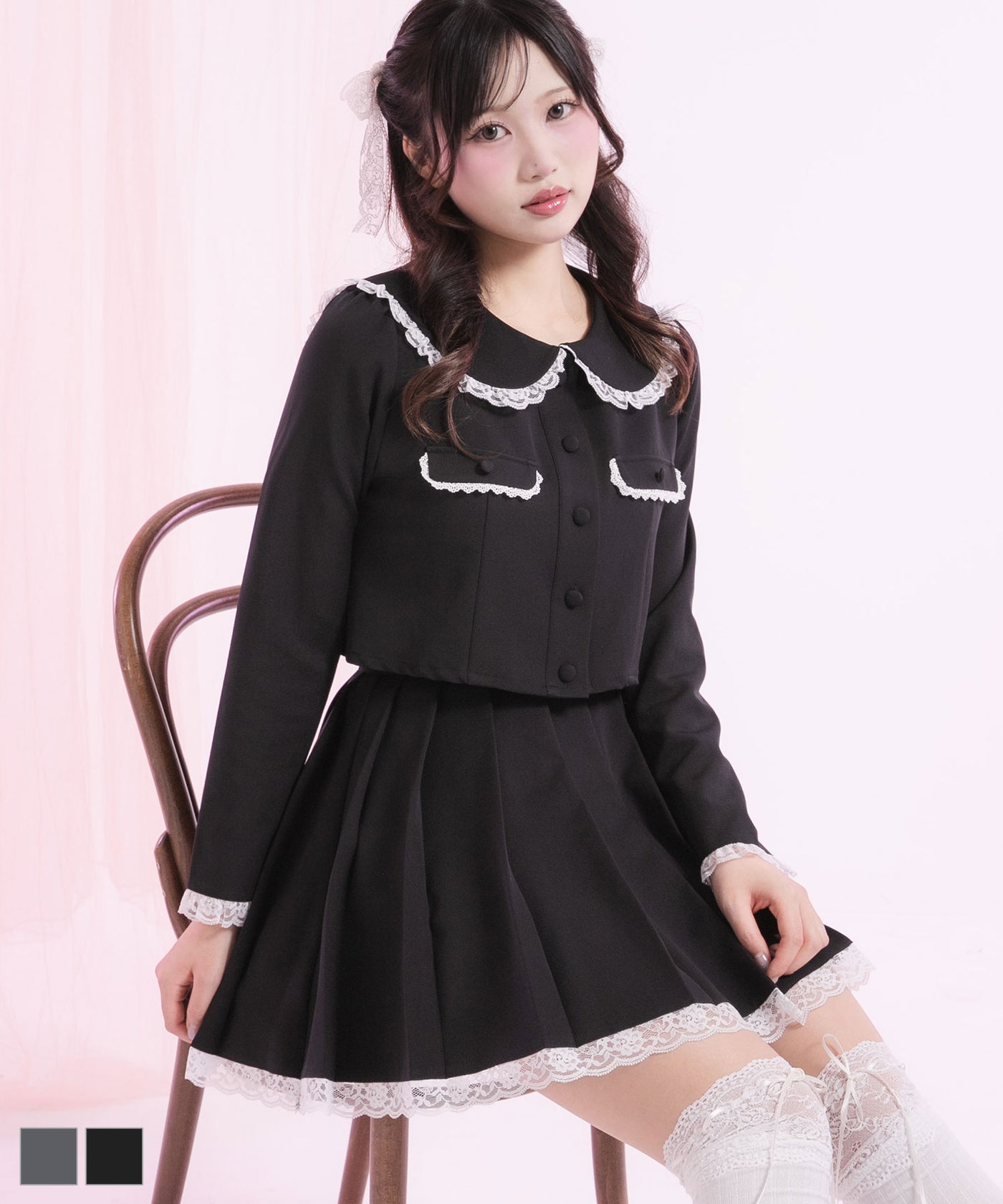まるえ レディース 服 まとめ売り！12点 丸襟レースセーラーセットアップ【大きいサイズ有り】 – レディース