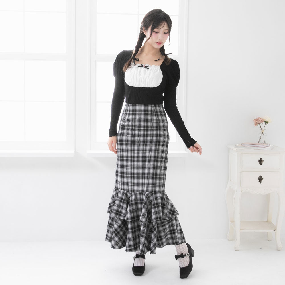Dear my love rose コルセットベルト付マーメイドスカート 黒4L DearMyLoveRose スカート 「4L〜6L」コルセットベルト付