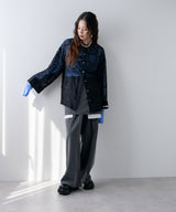 【最上もが着用】パッチワークレースオーバーサイズシャツ【OSN】