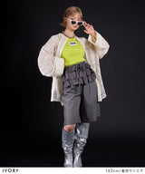 【最上もが着用】パッチワークレースオーバーサイズシャツ【OSN】