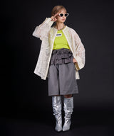 【最上もが着用】パッチワークレースオーバーサイズシャツ【OSN】