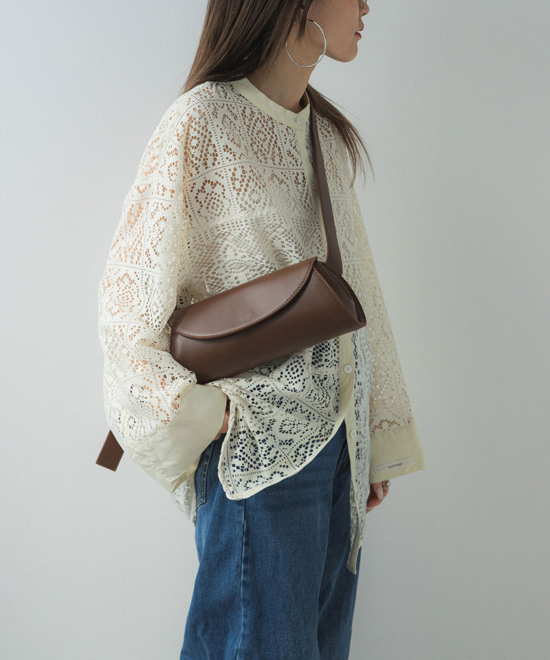 【最上もが着用】パッチワークレースオーバーサイズシャツ【OSN】