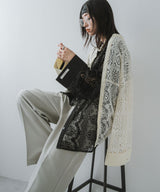 【最上もが着用】パッチワークレースオーバーサイズシャツ【OSN】