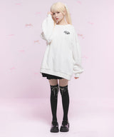 レースリブニーハイソックス