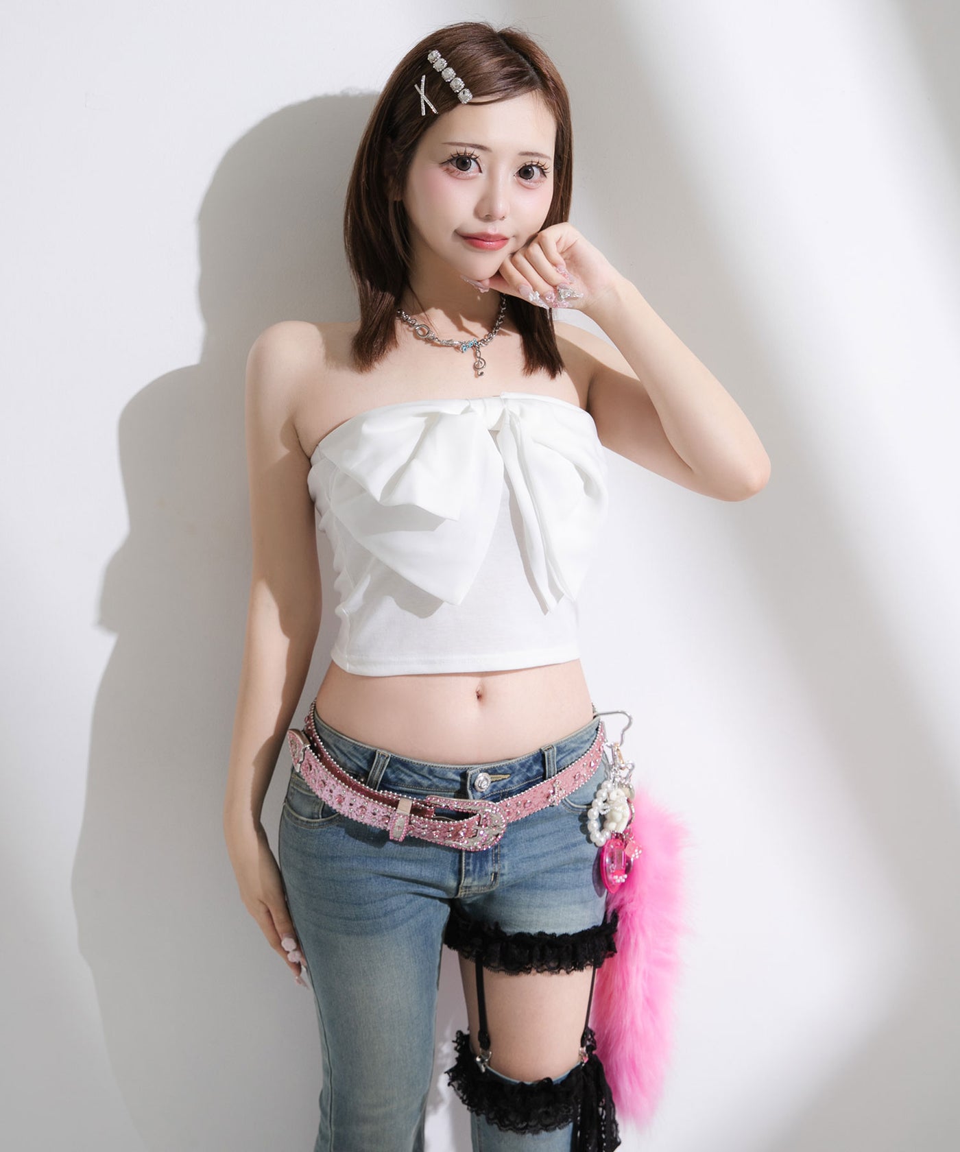 まとめ買い対象】【メール便】ビッグリボンキャミ【大きいサイズ有