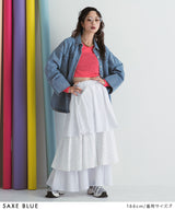 オーバーサイズカフスデザインデニムシャツジャケット