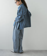 オーバーサイズカフスデザインデニムシャツジャケット