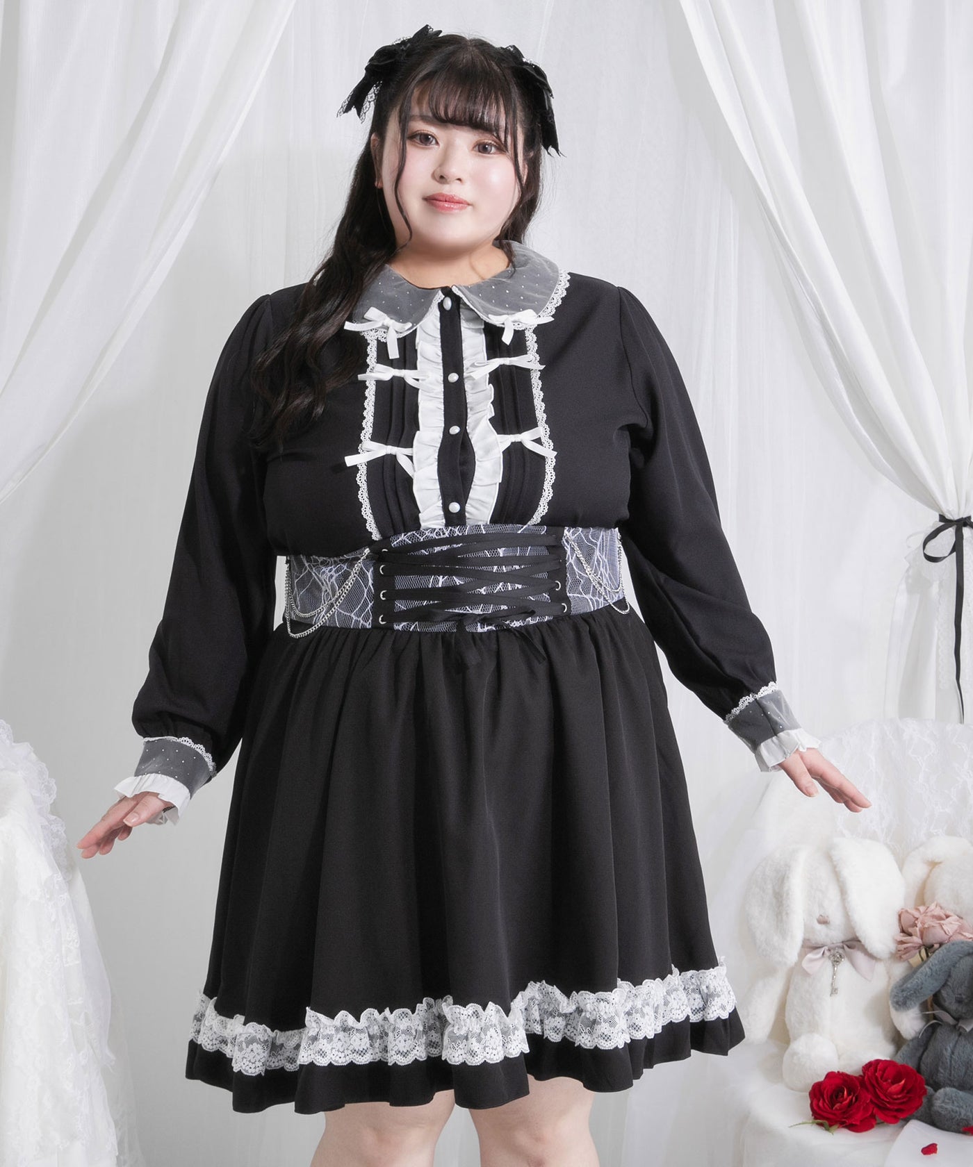 まとめ買い対象】キラキラビジュレースリボンブラウス – レディース