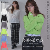 【メール便】前後2wayシアーロングトップス