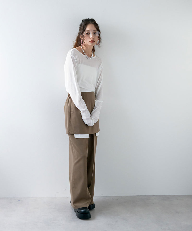 【メール便】前後2wayシアーロングトップス【OSN】