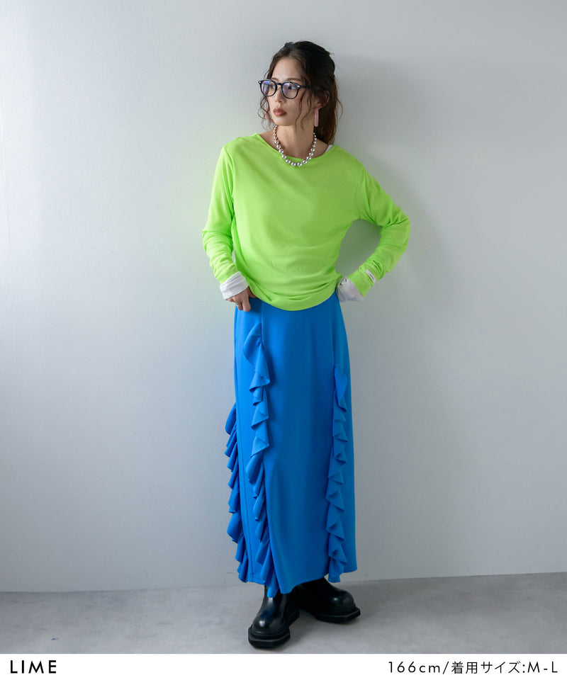 【メール便】前後2wayシアーロングトップス【OSN】