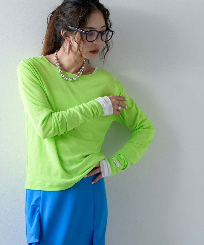 【メール便】前後2wayシアーロングトップス【OSN】