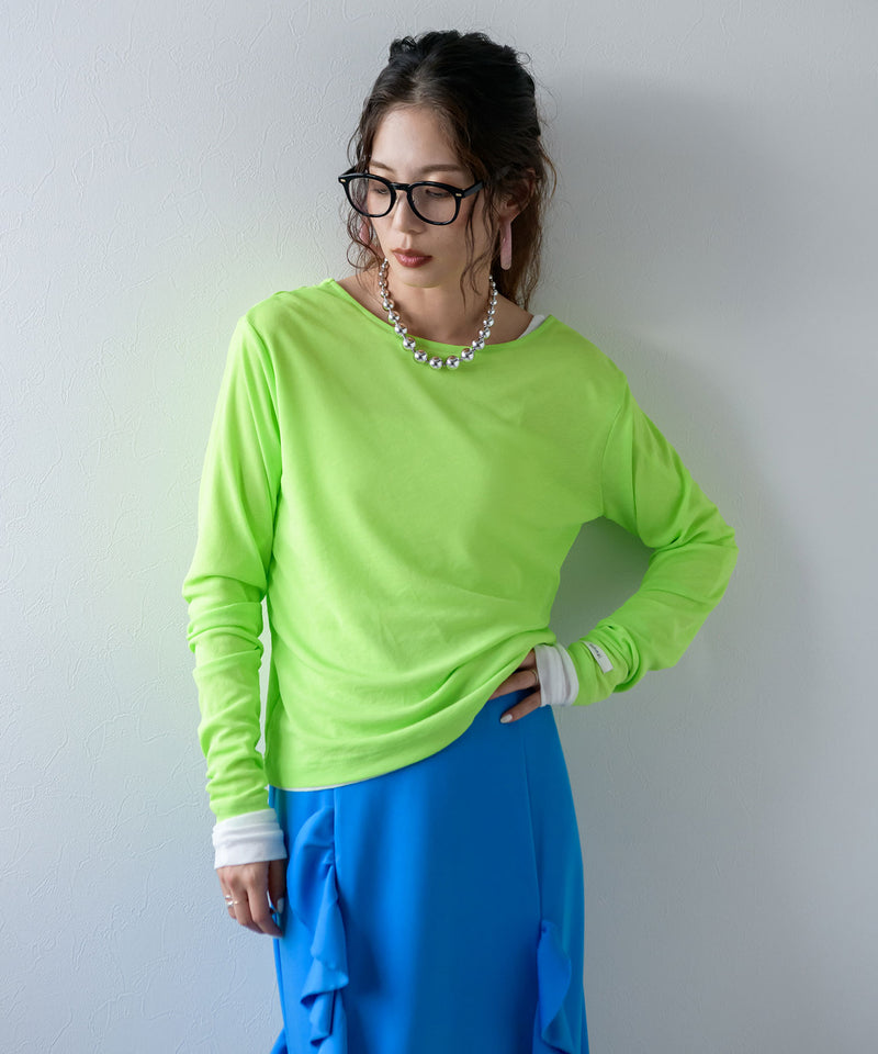 【メール便】前後2wayシアーロングトップス【OSN】