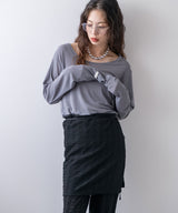 【メール便】前後2wayシアーロングトップス【OSN】