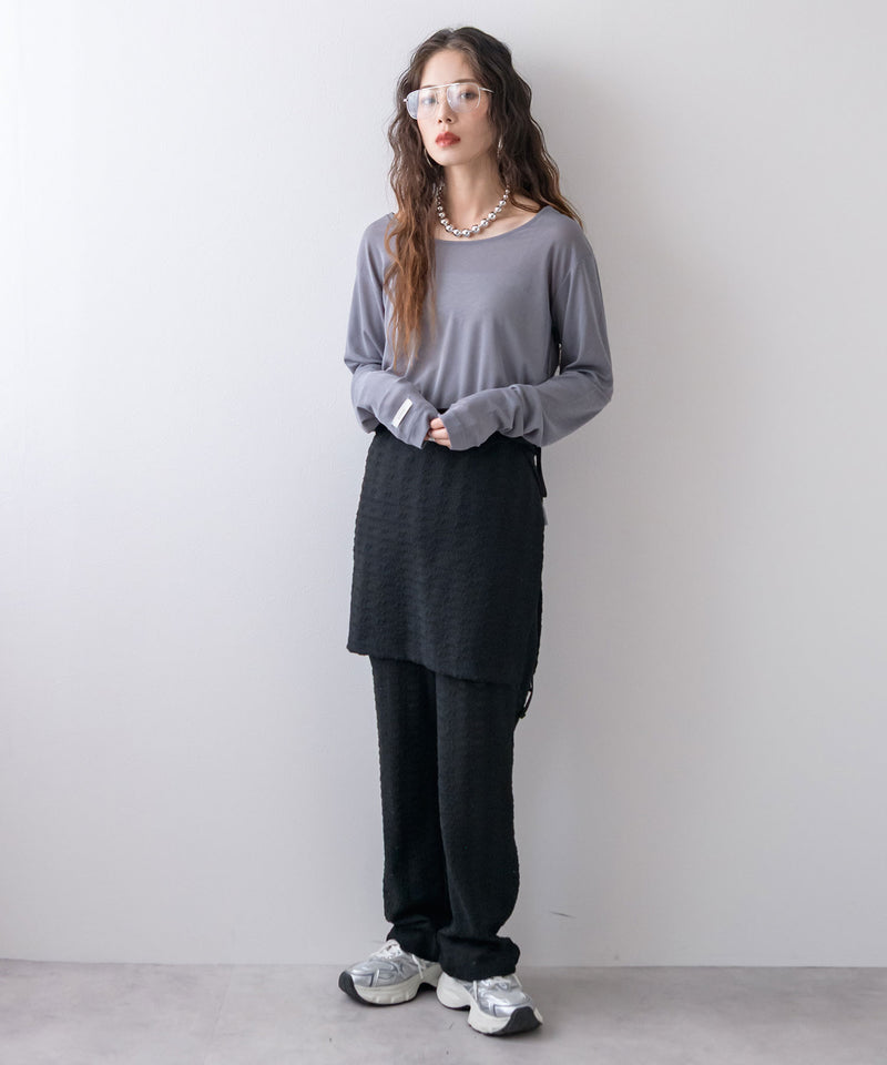 【メール便】前後2wayシアーロングトップス【OSN】