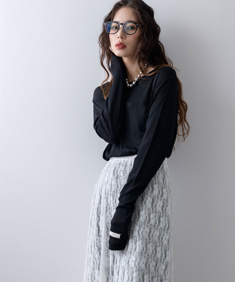 【メール便】前後2wayシアーロングトップス【OSN】