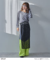 【メール便】前後2wayシアーロングトップス