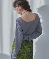 【メール便】前後2wayシアーロングトップス