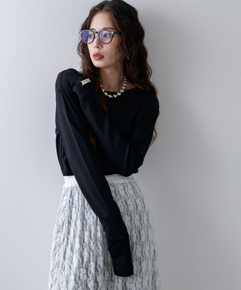 【メール便】前後2wayシアーロングトップス【OSN】