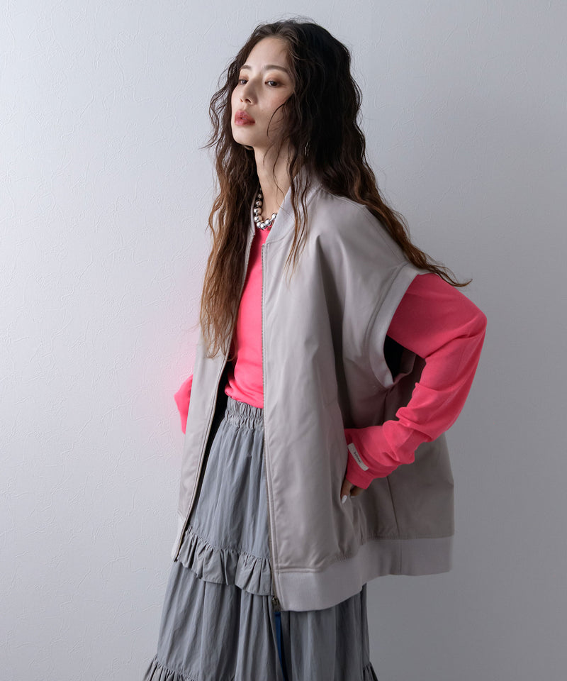 【メール便】前後2wayシアーロングトップス【OSN】