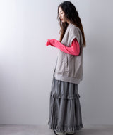 【メール便】前後2wayシアーロングトップス【OSN】