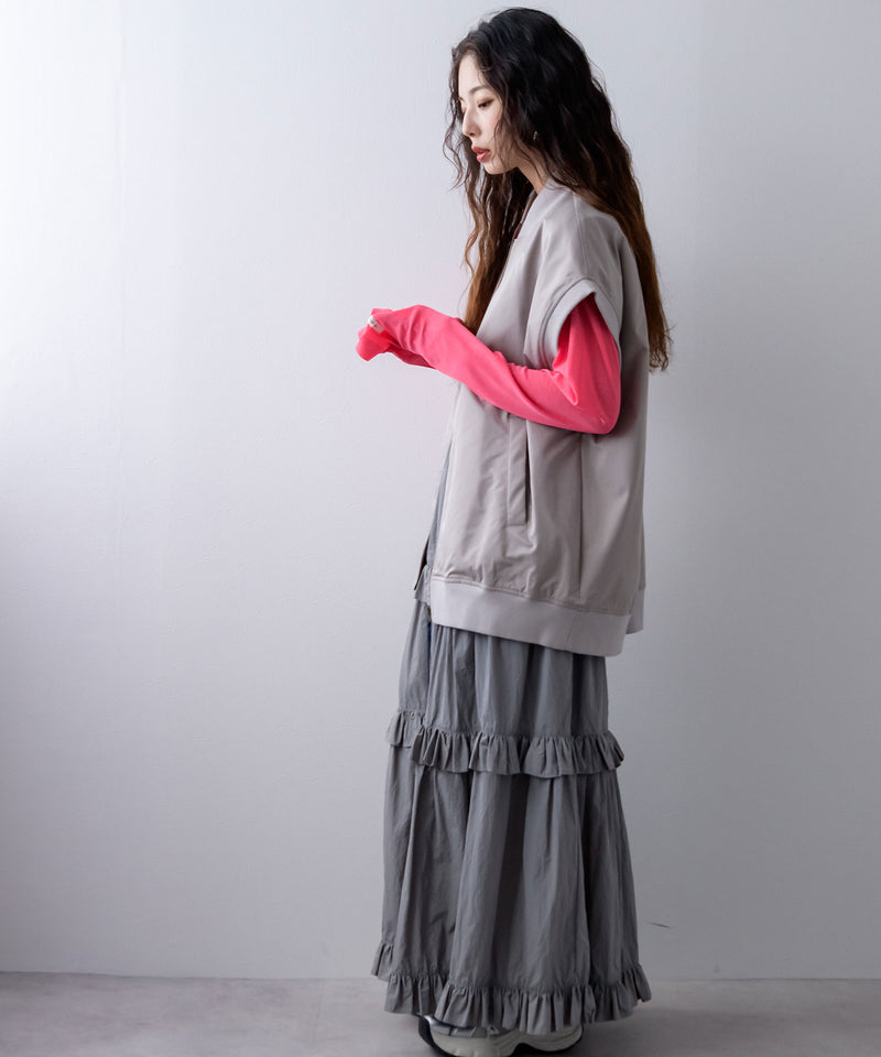 【メール便】前後2wayシアーロングトップス【OSN】